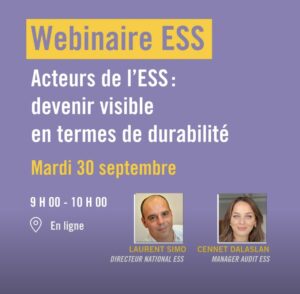 Lire la suite à propos de l’article Webinaire | Acteurs de l’ESS : devenir visible en termes de durabilité.