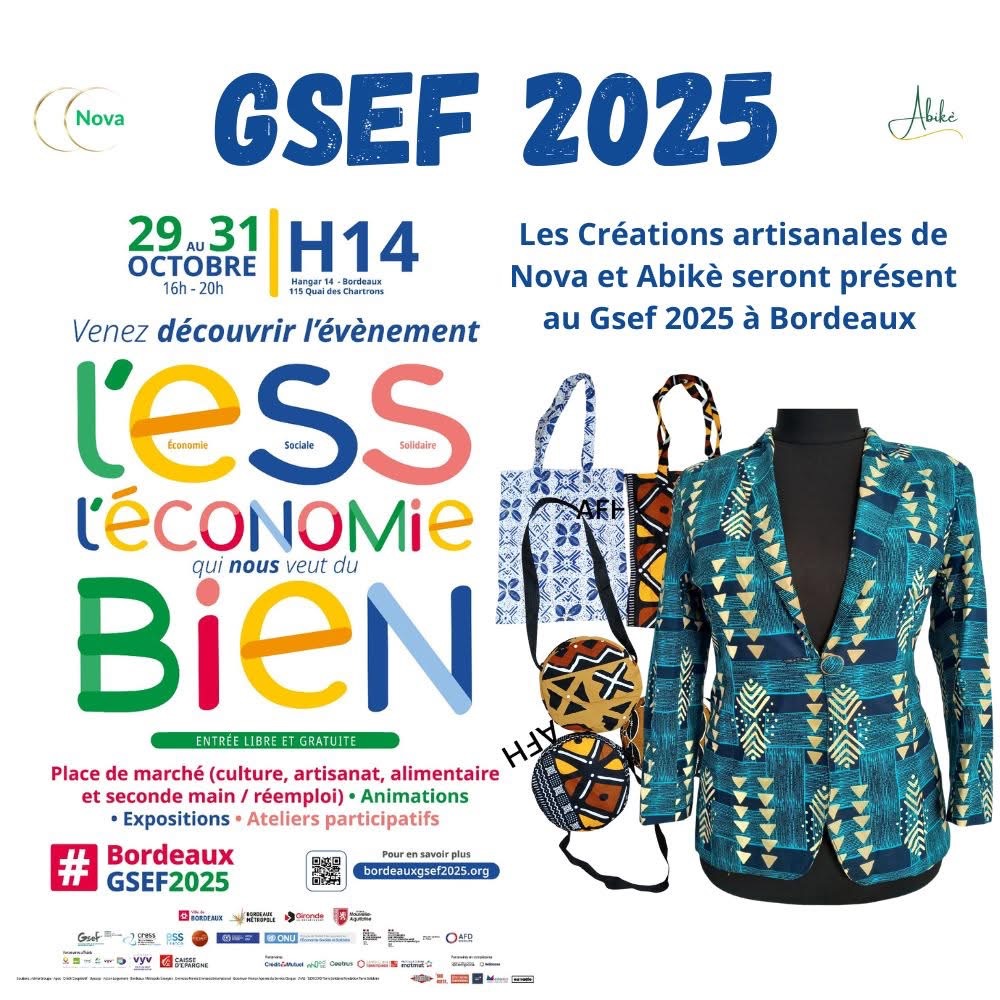 Lire la suite à propos de l’article Les créations de la Coopérative Abikè et Nova mises à l’honneur au Forum mondial de l’ESS à Bordeaux
