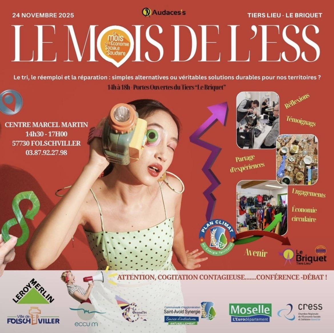 Lire la suite à propos de l’article Conférence-débat à Folschviller : “Tri, réemploi et réparation – simples alternatives ou véritables solutions durables pour nos territoires ?”