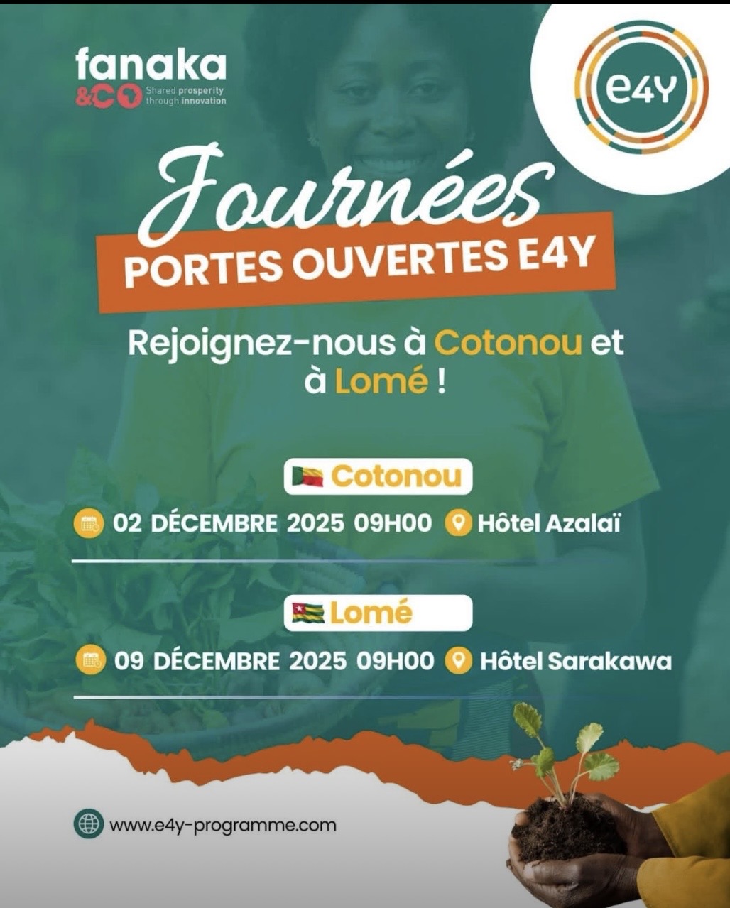 Lire la suite à propos de l’article Lancement des Journées Portes Ouvertes E4Y à Cotonou et à Lomé