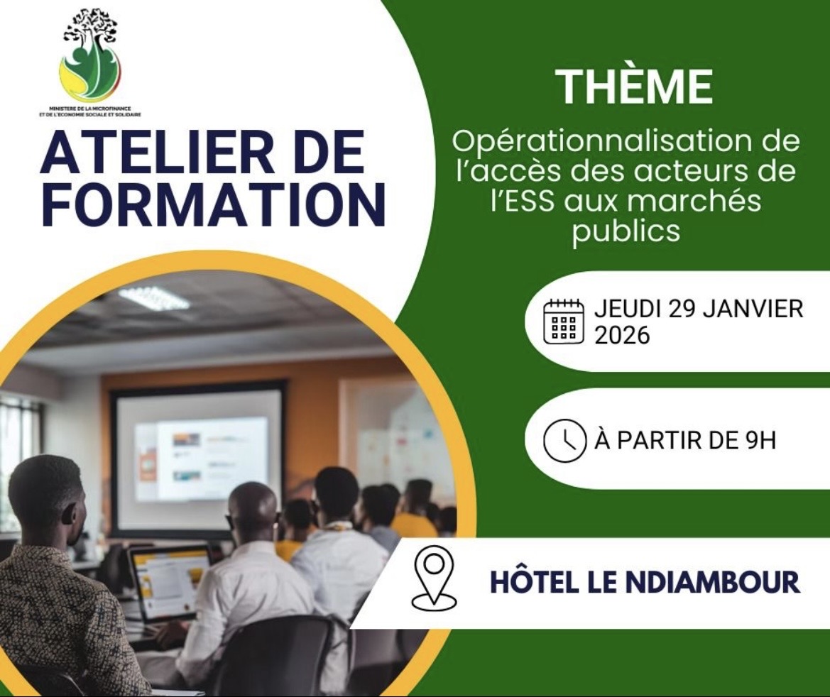 Lire la suite à propos de l’article Accès des acteurs de l’ESS aux marchés publics : un atelier de formation prévu à Dakar